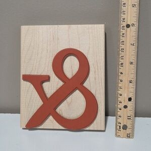 & Ampersand Monogram Capital letter Rubber stamp